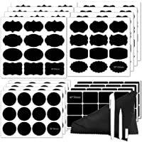 HONGECB Etiquetas Balkboard- Etiquetas de pizarra Pegatina de Pizarra Extraíble Impermeable 192 Piezas- para Decorar…
